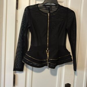 Super cool fun sheer ruffle top